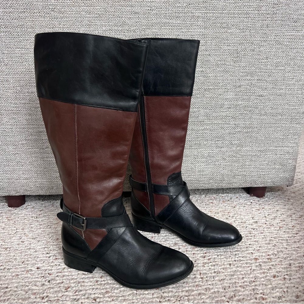 Lauren Ralph Lauren Maryann Wide Shaft Leather Riding Boots